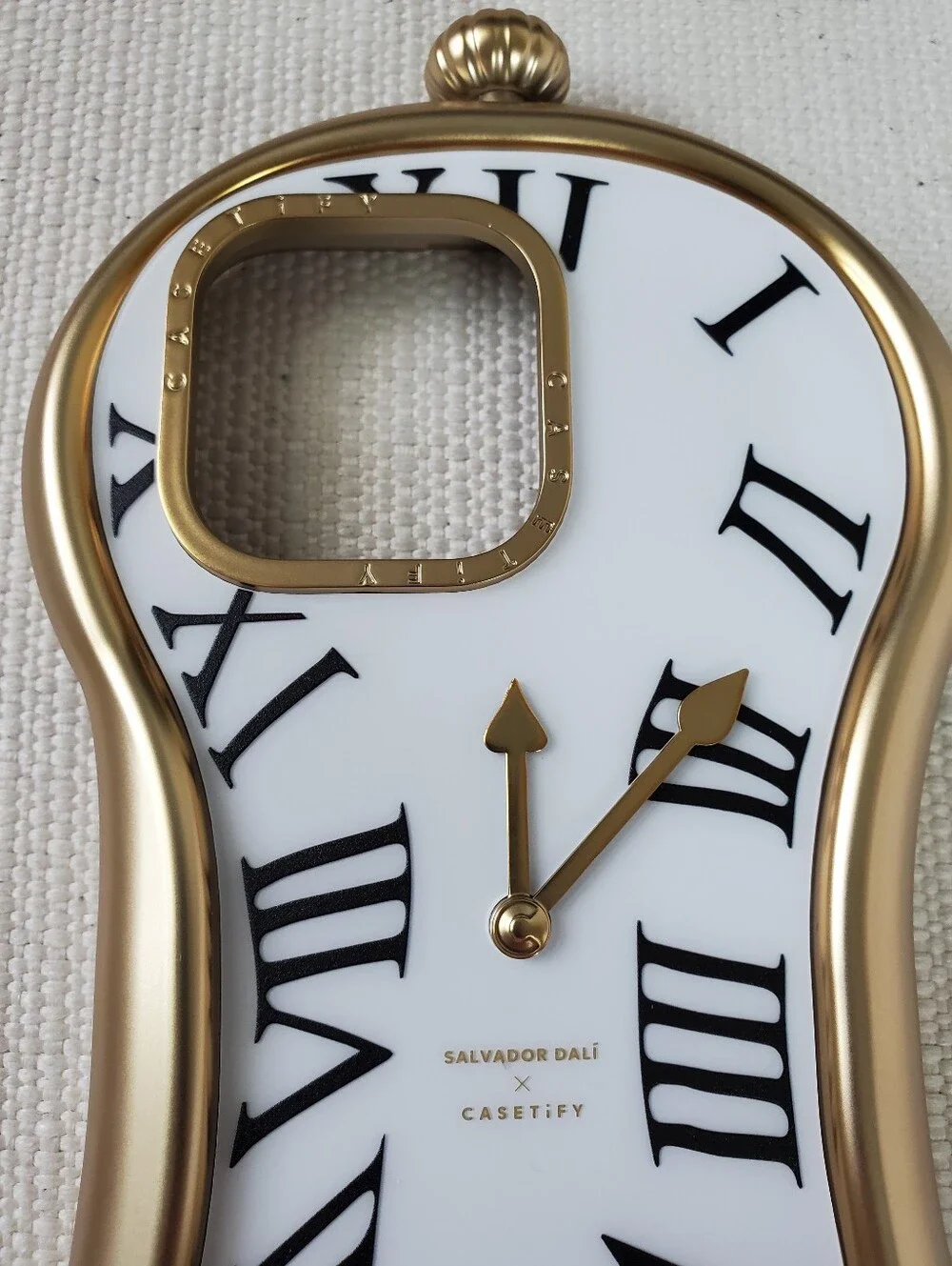 Casetify Salvador Dalí Melting Clock iPhone Case Gold & White
